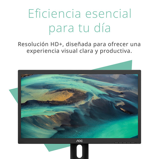 Monitor AOC 20" HD+, 60Hz, Panel TN, 20E1H 5Ms VESA