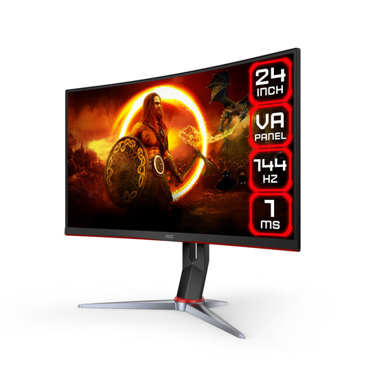 Monitor Gamer AOC Curvo 23.6" FHD, 165Hz, 1ms, Panel VA, C24G2