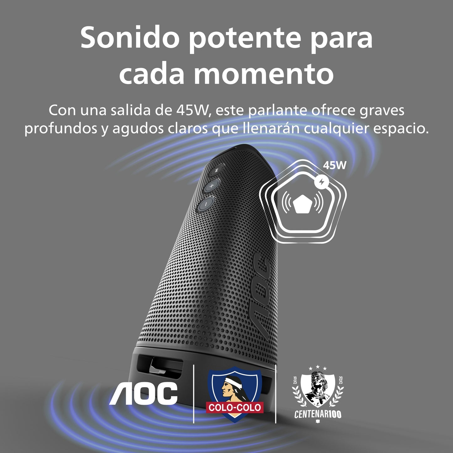 Parlante O1 AOC Colo-Colo Versión 2025 + Postales De Estampa Icónicas