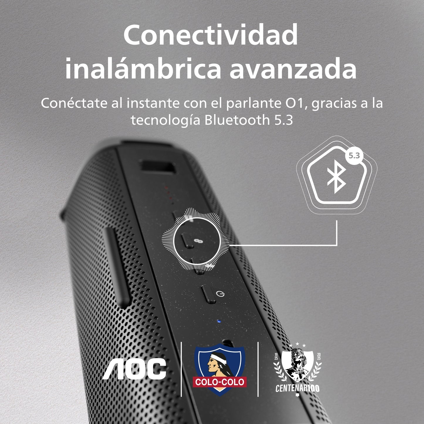Parlante O1 AOC Colo-Colo Versión 2025 + Postales De Estampa Icónicas