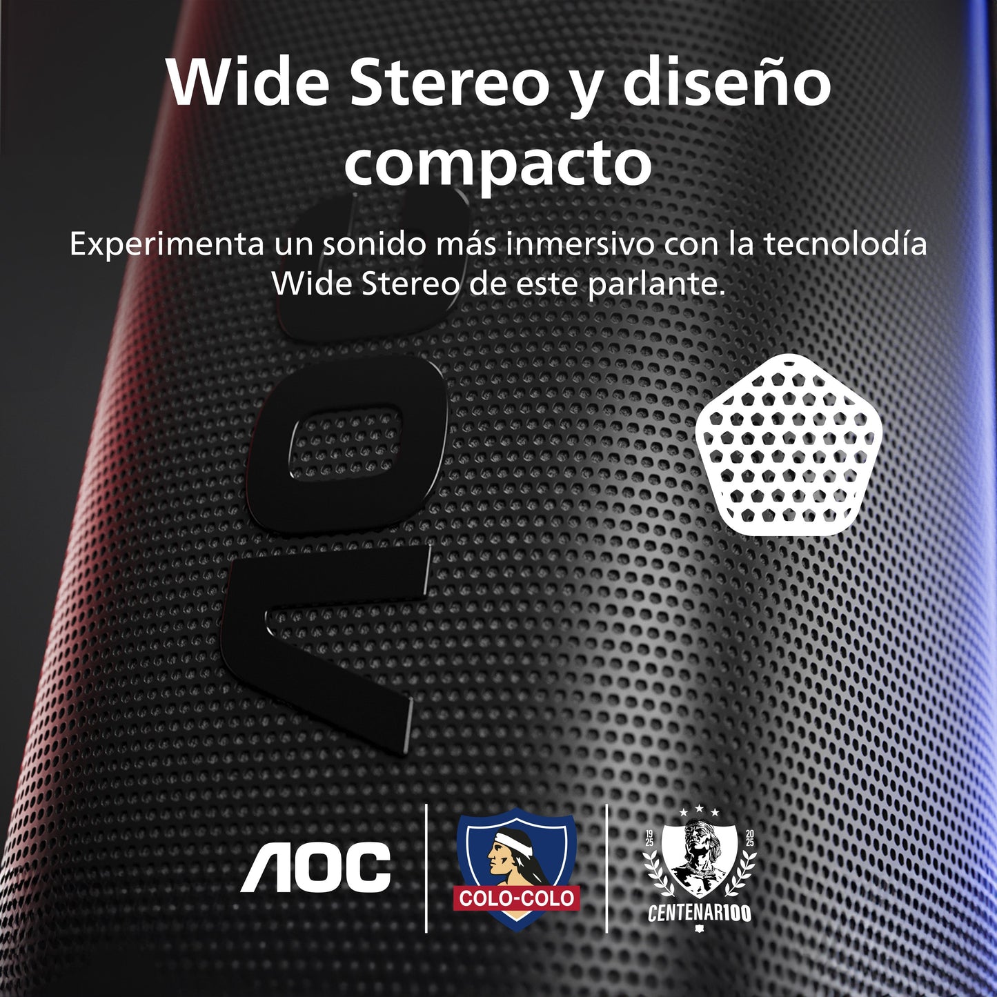 Parlante O1 AOC Colo-Colo Versión 2025 + Postales De Estampa Icónicas