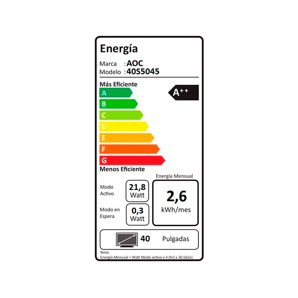 Smart TV AOC 40" FHD 40S5045