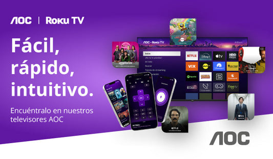 Smart TV AOC con Roku TV: acceso simple al streaming y miles de aplicaciones