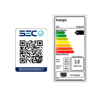 Smart TV 32" AOC Led HD 32S5155