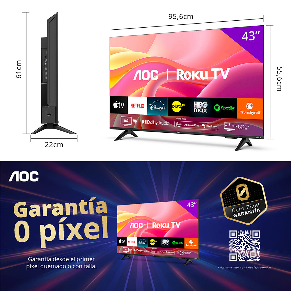 Smart TV 43" AOC Led FHD 43S5155