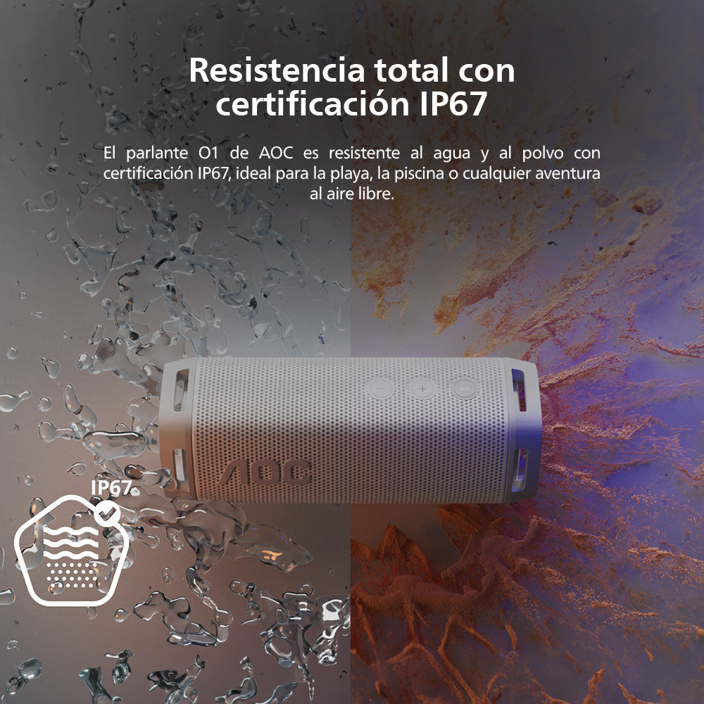 Parlante Bluetooth Portátil AOC O1  Blanco