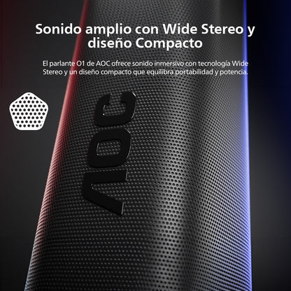 Parlante Bluetooth Portátil AOC O1  Blanco