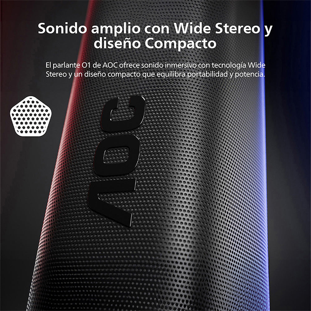 Parlante Bluetooth Portátil AOC O1 Azul