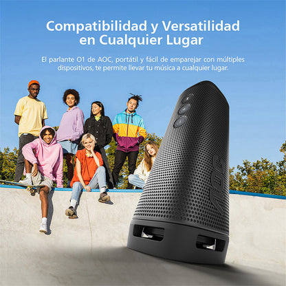 Parlante Bluetooth Portátil AOC O1 Negro
