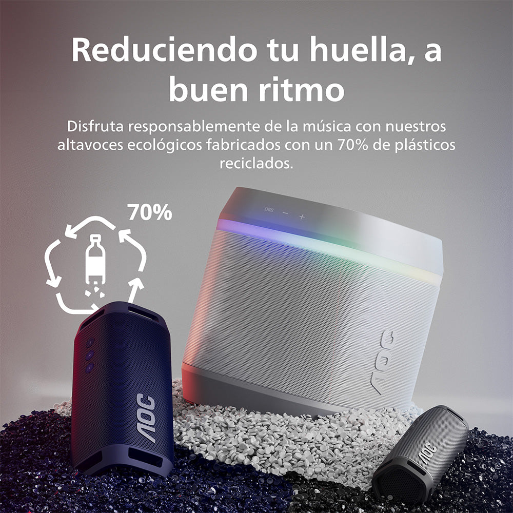 Parlante Bluetooth para Fiesta con Portalatas AOC O3 Blanco