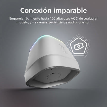 Parlante Bluetooth para Fiesta con Portalatas AOC O3 Blanco
