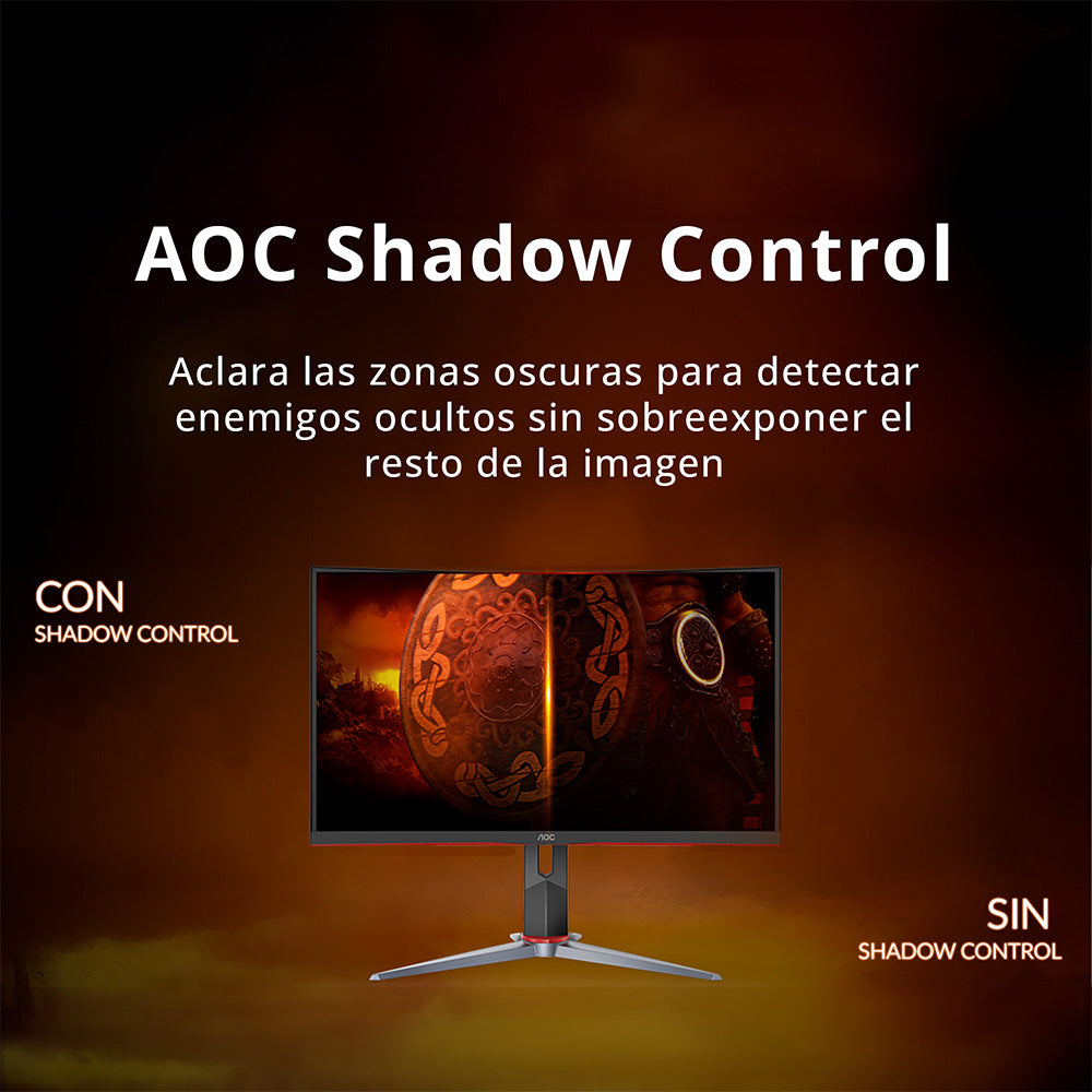AOS C24G2 湾曲 ゲーミング 液晶 モニター 165hz フルHD Monitor Gamer AOC C24G2 Curvo 23.6″, VA, Full HD, 165Hz, 1ms – SIPO