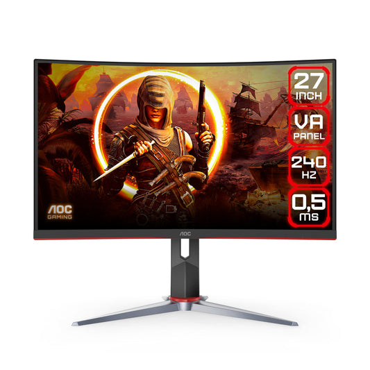 Monitor Gamer AOC Curvo 27" FHD, 240Hz, 0,5ms, Panel VA, C27G2Z