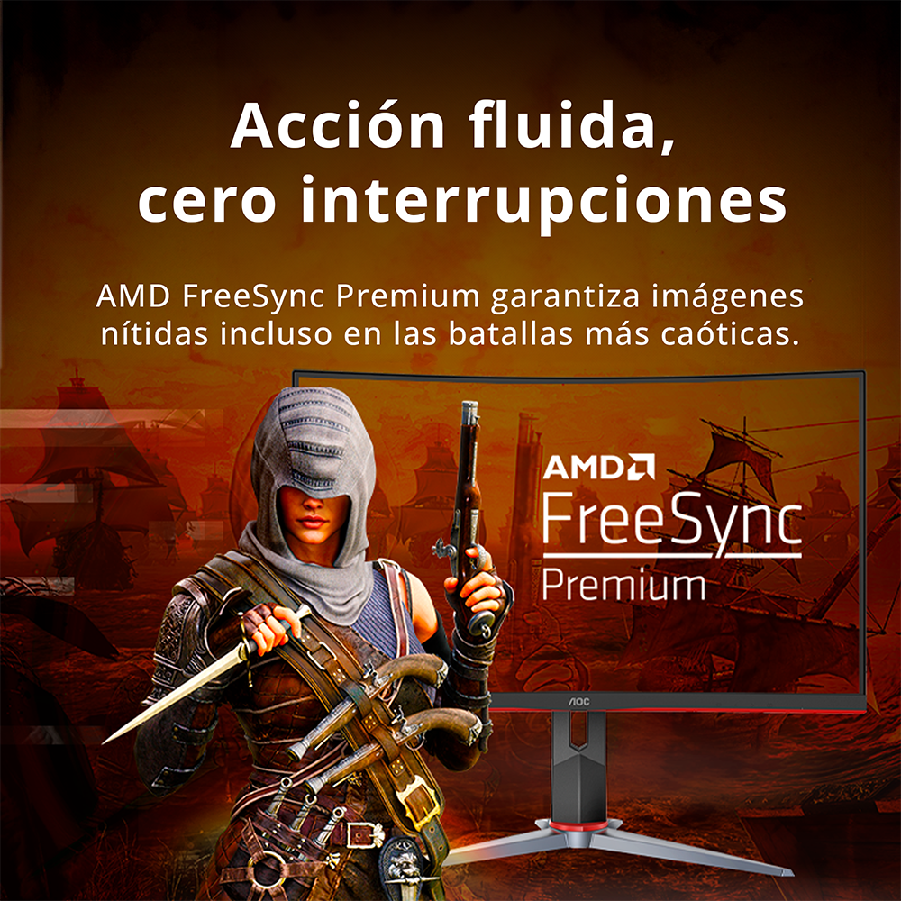 Monitor Gamer Curvo 27" AGON by AOC VA FHD 240Hz C27G2Z