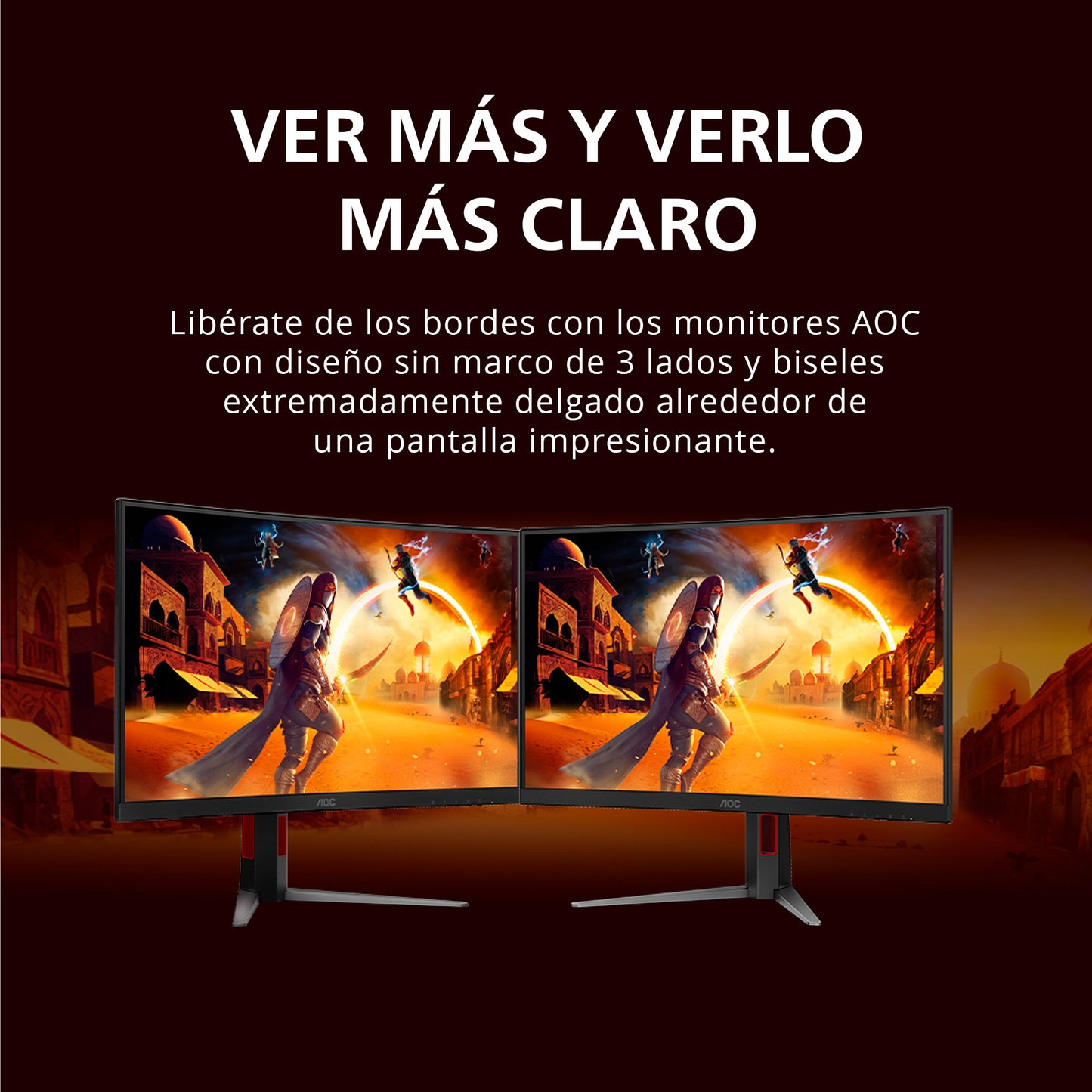 Monitor Gamer Curvo AGON by AOC 27” FHD 280Hz 0,3ms C27G4Z