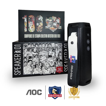 Parlante O1 AOC Colo-Colo Versión 2025 + Postales De Estampa Icónicas