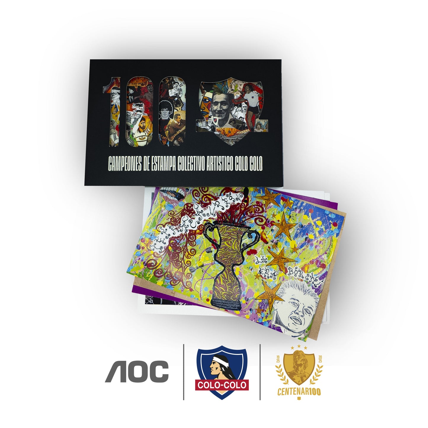 Parlante O1 AOC Colo-Colo Versión 2025 + Postales De Estampa Icónicas
