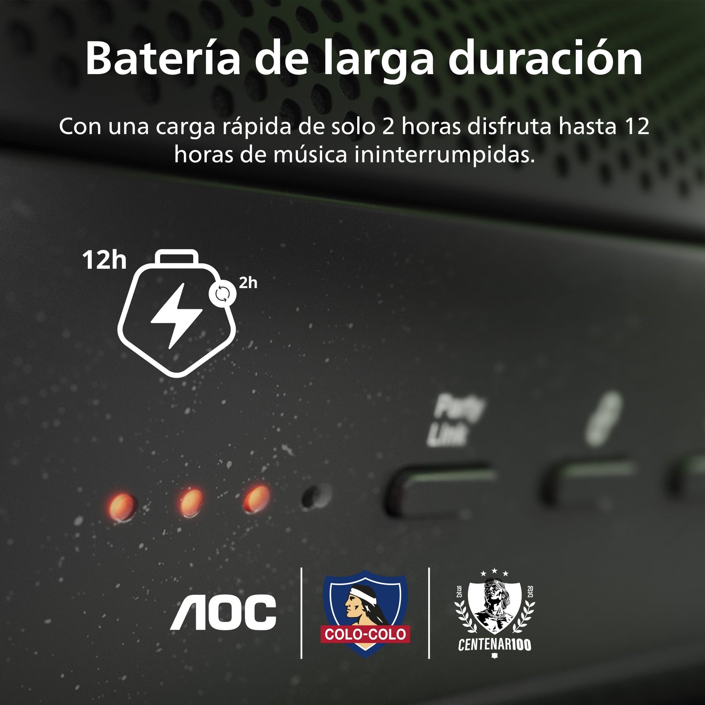 Parlante O1 AOC Colo-Colo Versión 2025 + Postales De Estampa Icónicas