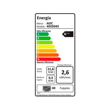 Smart TV AOC 40" FHD 40S5045