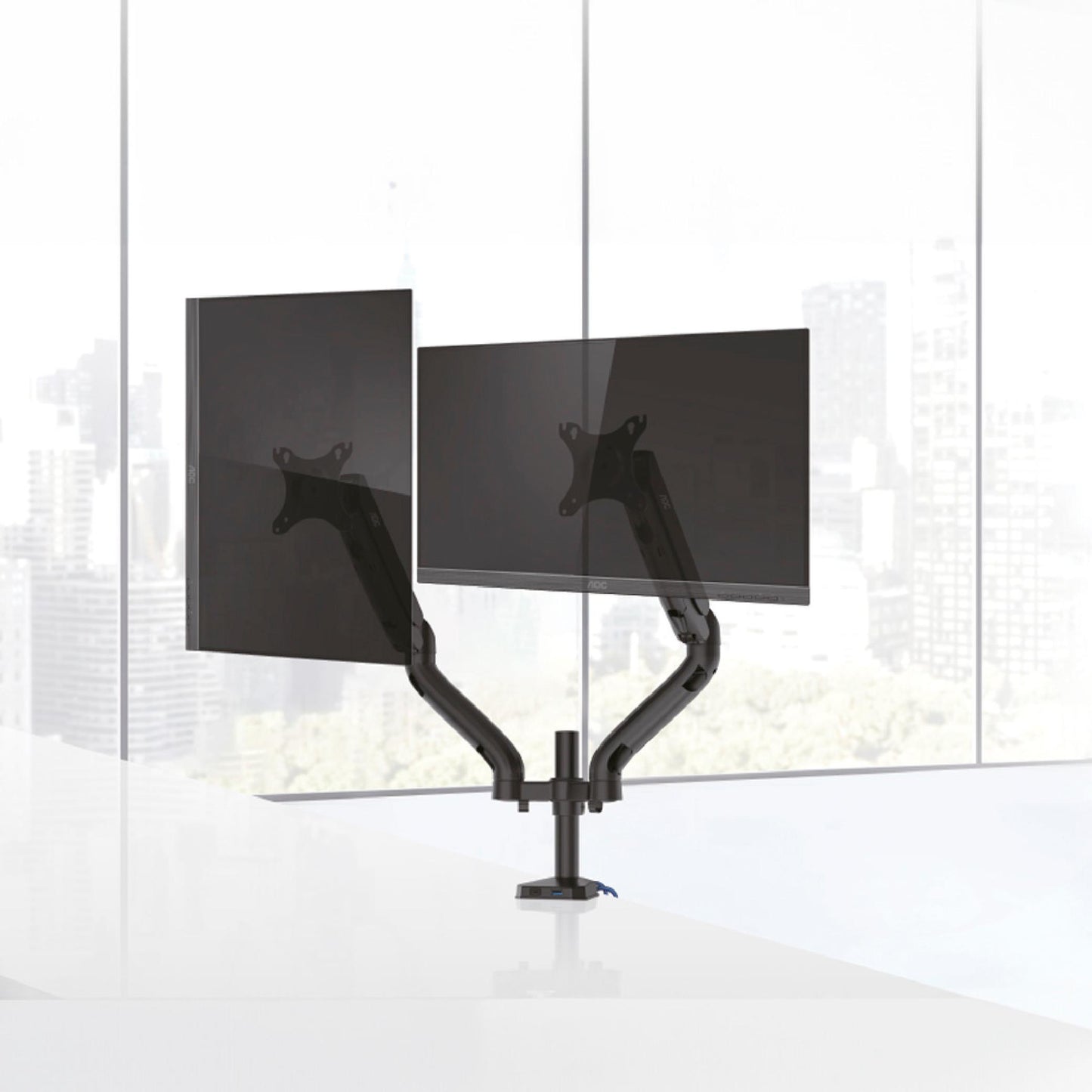 Soporte Doble para Monitores AOC Hasta 32“ AD110DX