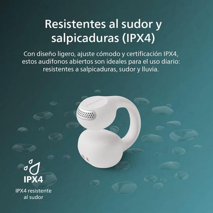 Audífonos Bluetooth Philips Clip TAQ2000 Blanco