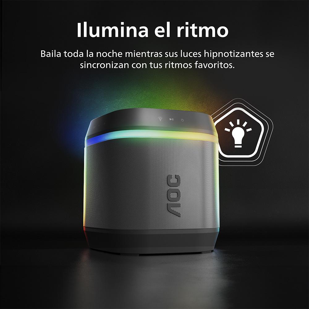 Pack 2 Parlantes Bluetooth AOC O3 Blanco con Portalatas para Fiesta