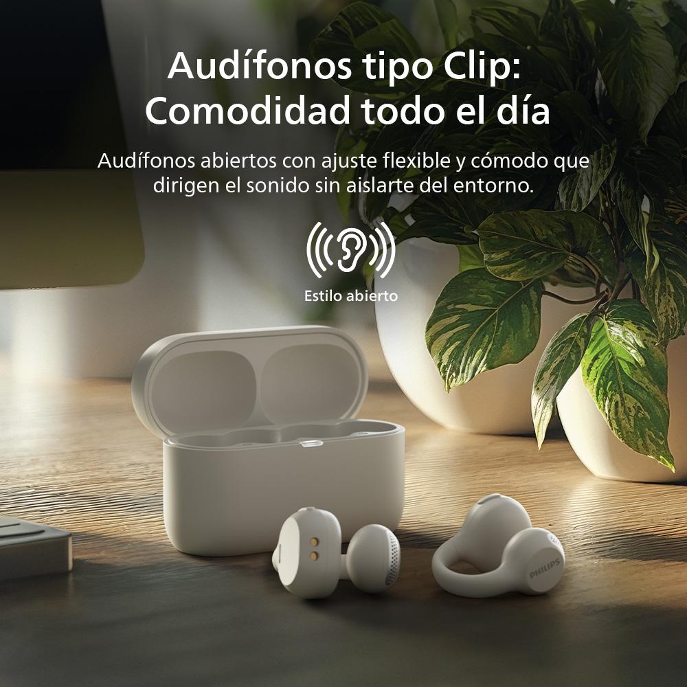Audífonos Bluetooth Philips Clip TAQ2000 Blanco