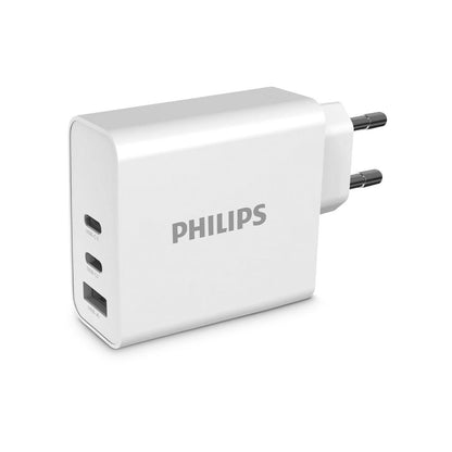 Cargador Rápido Philips GaN 65W 2 USB-C + USB-A