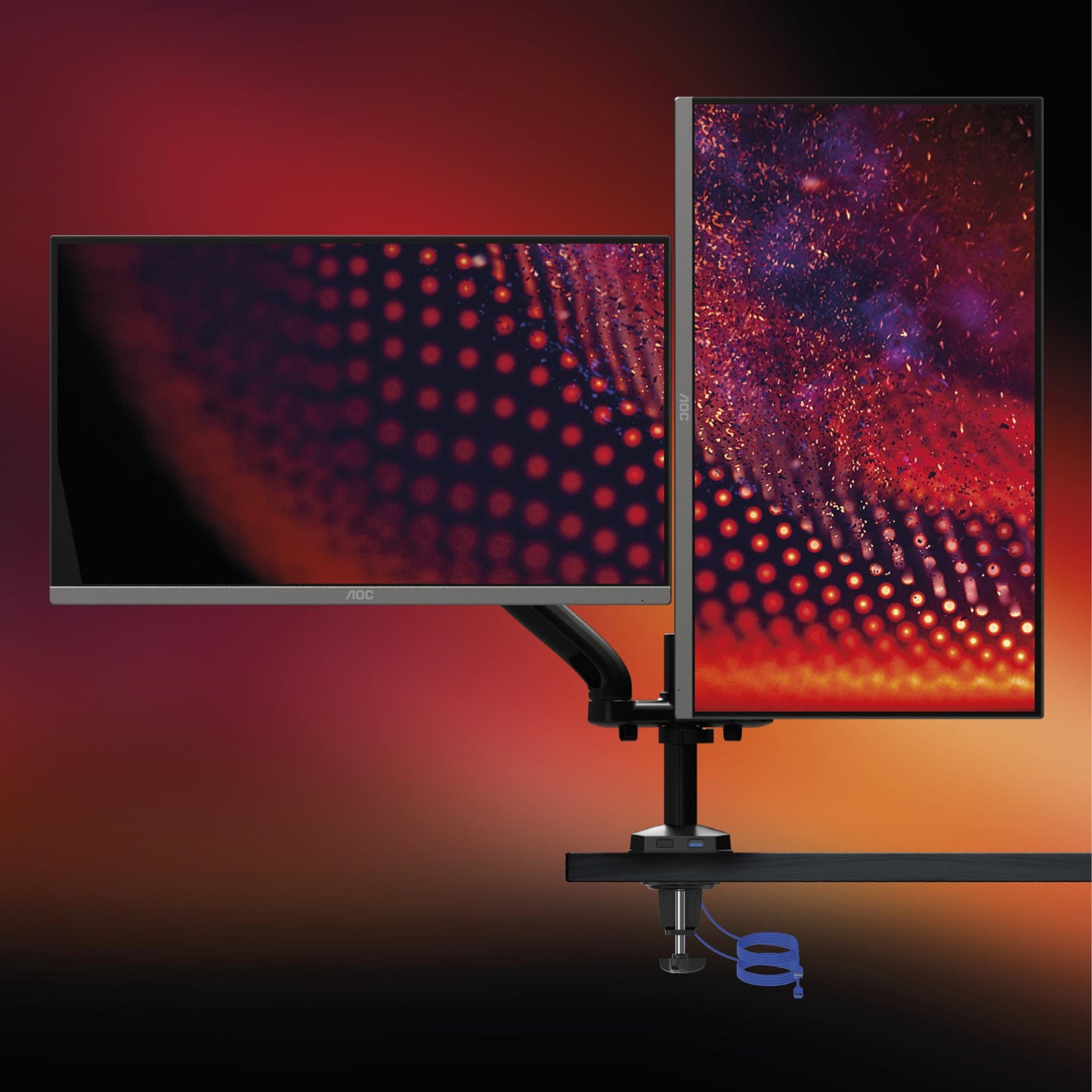 Soporte Doble para Monitores AOC Hasta 32“ AD110DX