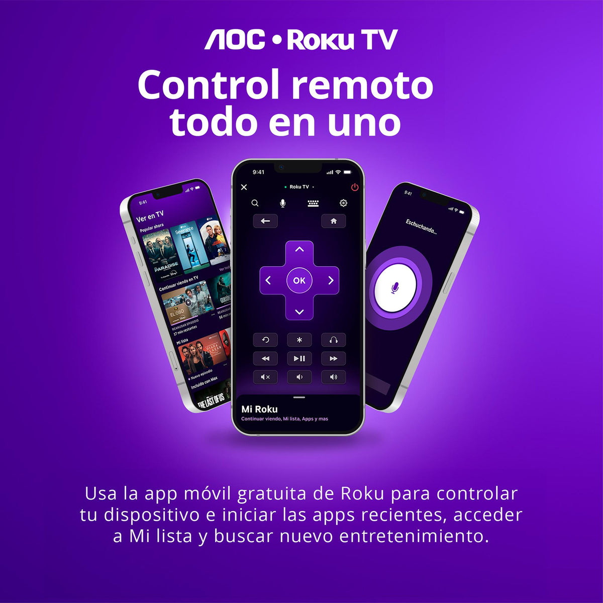 Smart TV AOC 50" QLED 4K UHD Roku TV 50Q7067