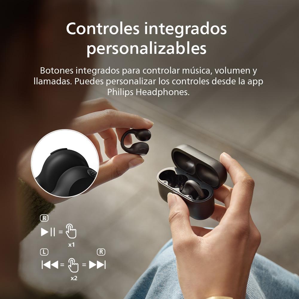 Audífonos Bluetooth Philips Clip TAQ2000 Negro