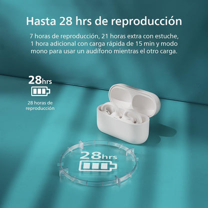 Audífonos Bluetooth Philips Clip TAQ2000 Blanco