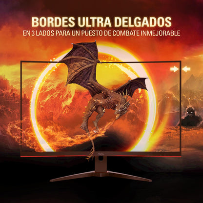 Monitor Gamer Curvo AGON by AOC 32” FHD 165Hz 1ms C32G2E